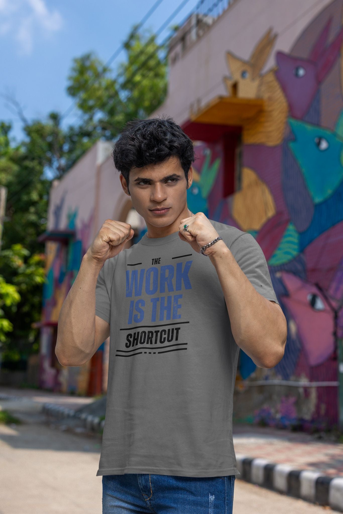 "The Work Is the Shortcut” – Unisex Grind Mode Tee