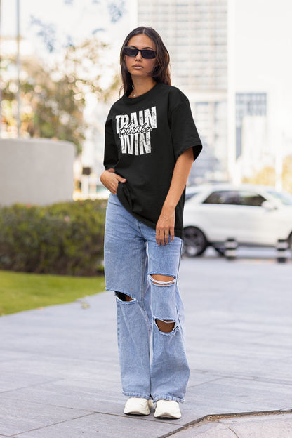 Train Hustle Win – Unisex Garment-Dyed Motivation Tee